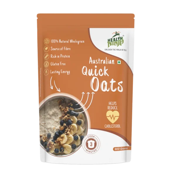 Health Ninja Quick Oats – 900g Pack | Instant Wholegrain Oats for Quick & Healthy Meals